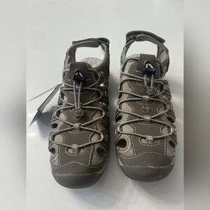 Khombu River Sandals Active Hiking Water Khaki Adjustable Shoe Womens 8.5M New